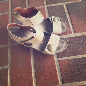 Taos Carousel Wedge ankle strap sandals